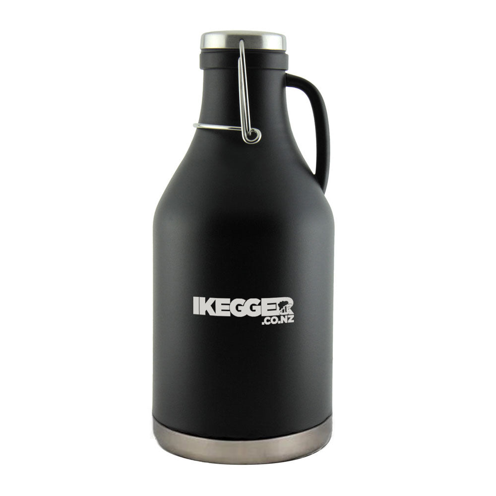 2L Insulated Fliptop Flagon - Stainless - Black