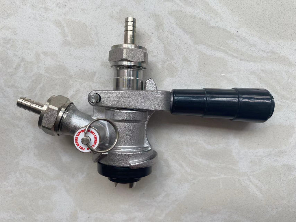 D-type Keg Coupler w/2x barbed outlets