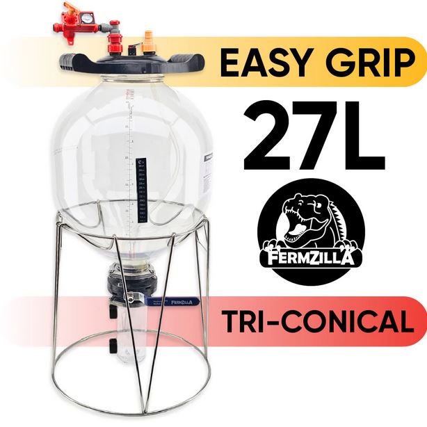 FermZilla GEN 3 Tri-Conical Easy-Grip Pressure Fermenter - 27L Uni Tank