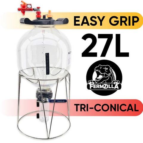 FermZilla GEN 3 Tri-Conical Easy-Grip Pressure Fermenter - 27L Uni Tank