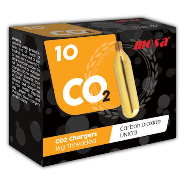 16g Threaded CO2 Cartridge / Canisters - Box of 10 canisters