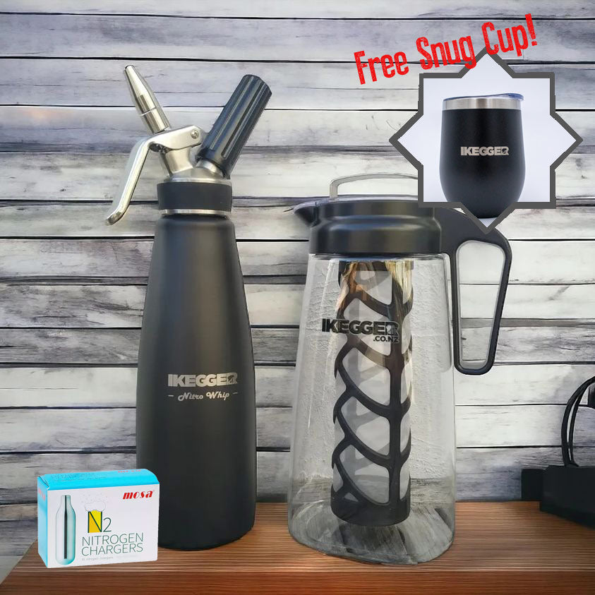 Nitro Coffee Combo : Nitro Whip + 2L Infusion Jug + Gas + Thermo Cup
