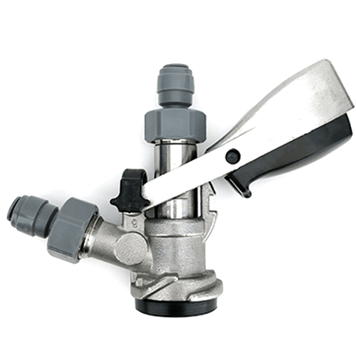 D-type Keg Coupler with 8mm push fittings - Duotight