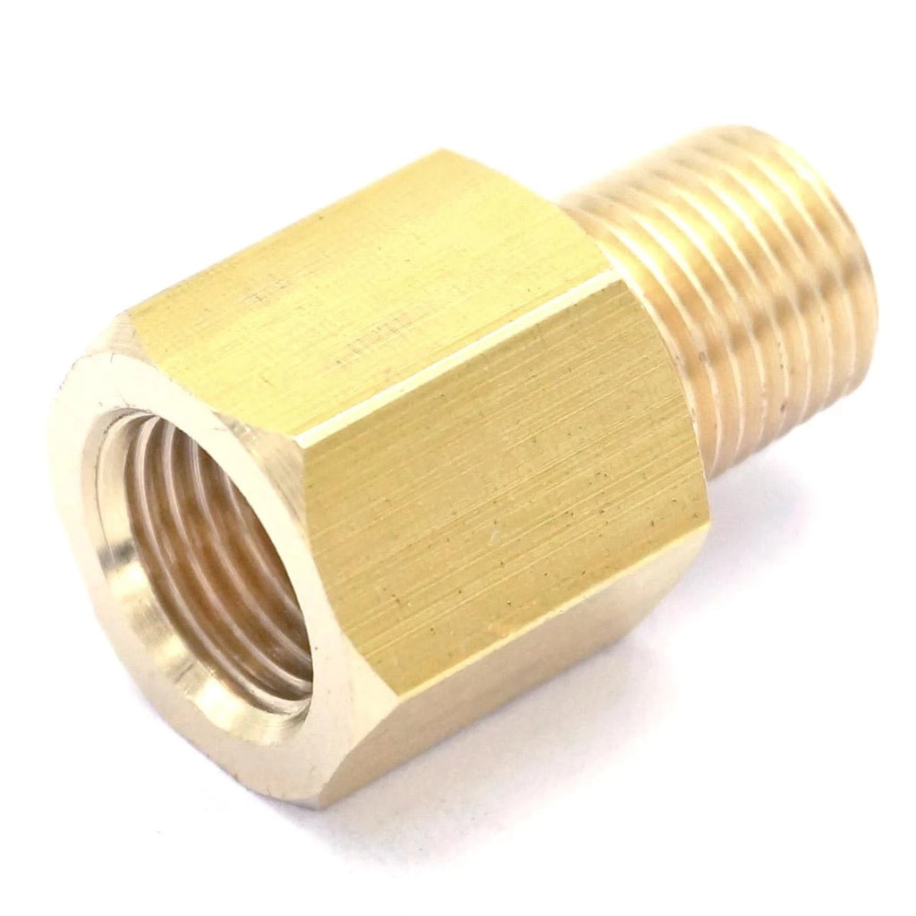 1/8 NPT male to M8 / 8mm Female Brass Adapter