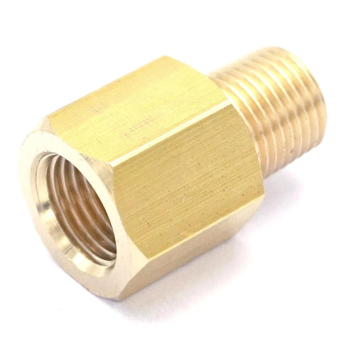 1/8 NPT male to M8 / 8mm Female Brass Adapter