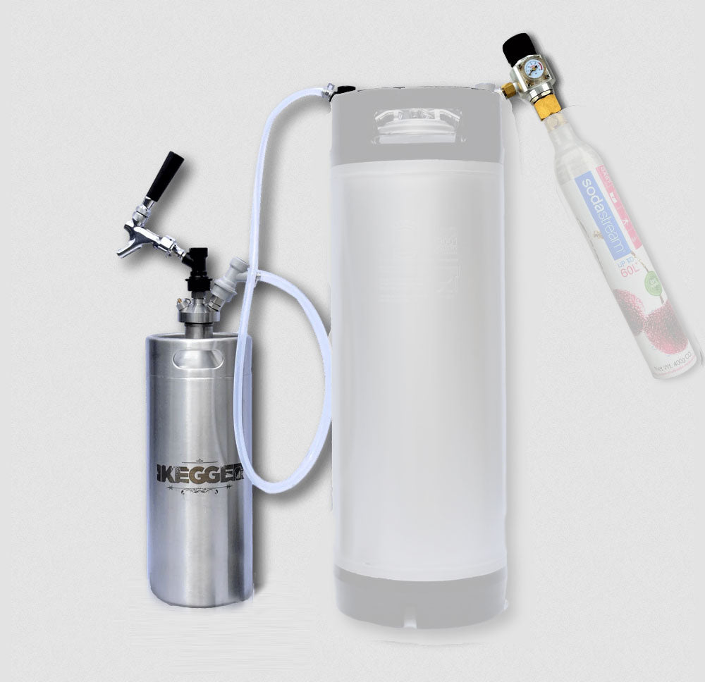 4L Keg > 23L Standard Add-on Homebrew Kit. Mini Keg, Tap, Reg, Transfer Line & Sodastream Adapter